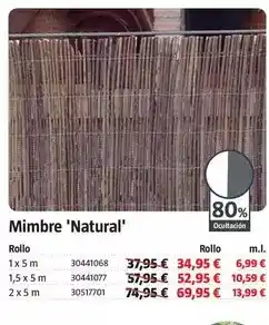 Bauhaus Mimbre natural oferta