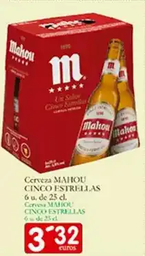 Supermercados Bip Bip Mahou - cerveza cinco estrellas oferta