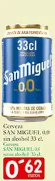 Supermercados Bip Bip San miguel - cerveza 0.0 sin alcohol oferta