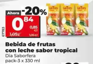 Dia Dia saborfera - bebida de frutas con leche sabor tropical oferta
