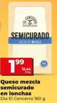 Dia Dia el cencerro - queso mezcla semicurado en lonchas oferta