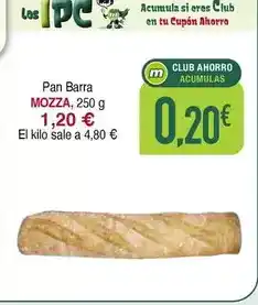 Masymas Pan barra mozza oferta