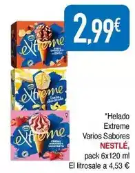 Masymas Nestlé - helado extreme varios sabores oferta