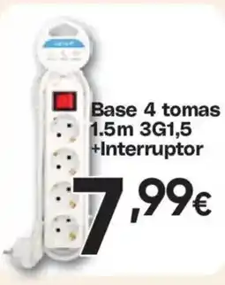 Hiper FROIZ Base 4 tomas 1.5m 3G1,5 +Interruptor oferta