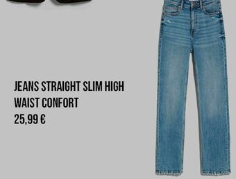 Bershka Jeans straight slim high waist confort oferta