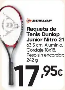 Hiper FROIZ DUNLOP Raqueta de Tenis Junior Nitro 21 oferta