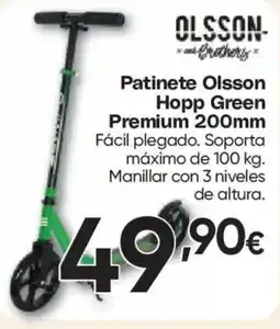 Hiper FROIZ Patinete Hopp Green Premium 200mm oferta