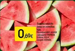 Dialprix Jasper - sandía rayada baja en semillas oferta