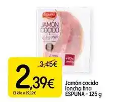 Dialprix Espuña - jamon cocido lonchas fina oferta