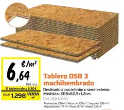 Obramat Tablero OSB 3 machihembrado oferta