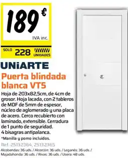 Obramat Puerta blindada blanca VT5 oferta
