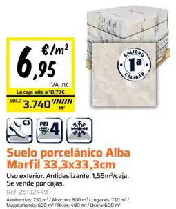 Obramat Suelo porcelánico Alba Marfil oferta