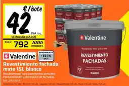 Obramat VALENTINE Revestimiento fachada mate blanco oferta