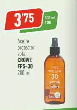 Supermercados Deza Crowe - aceite protector solar fps-30 oferta