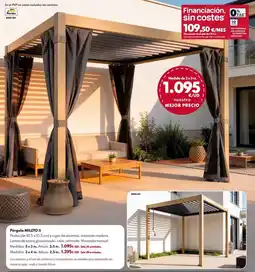BricoCentro Pérgola bioclimática mileto ii - 3x3x2,5m oferta