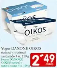 Supermercados Bip Bip Danone - oikos yogur natural o natural azucarado oferta