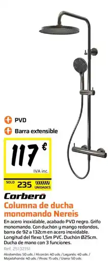 Obramat CORBERO Columna de ducha monomando Nereis oferta