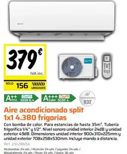 Obramat Aire acondicionado split 1x1 4.380 frigorías oferta