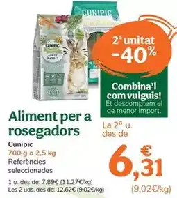 TiendAnimal Cunipic - alimento para roedor oferta