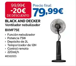 Costco BLACK AND DECKER Ventilador nebulizador BXMF75E oferta