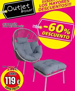 Outlet Hogar Set jardín go réposa prês oferta