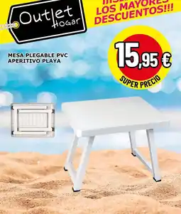 Outlet Hogar Pvc - mesa plegable pvc aperitivo playa oferta