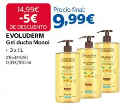Costco EVOLUDERM Gel ducha Monoi oferta