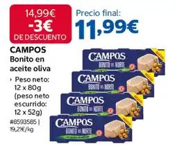 Costco CAMPOS Bonito en aceite oliva oferta