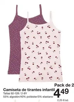 Zeeman Camiseta de tirantes infantil oferta
