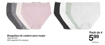 Zeeman Braguitas de cadera para mujer oferta