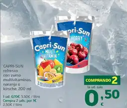 HiperDino CAPRI-SUN refresco con zumo multivitaminas, naranja o kirsche oferta