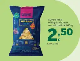 HiperDino SUPER MEX triángulo de maíz con sal marina oferta
