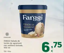 HiperDino FARGGI helado de turrón de agramunt con avellana tostada oferta