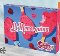 HiperDino LA MENORQUINA bombón helado de frambuesa oferta