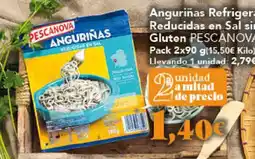 Gadis PESCANOVA Anguriñas Refrigeradas Reducidas en Sal sin Gluten oferta