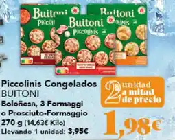 Gadis BUITONI Piccolinis Congelados Boloñesa, 3 Formaggi o Prosciuto-Formaggio oferta