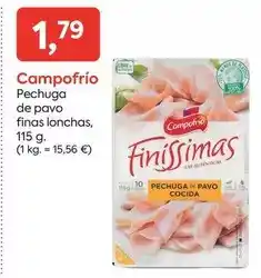 Suma Supermercados Campofrío - pechuga de pavo finas lonchas oferta