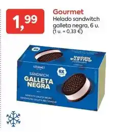 Suma Supermercados Gourmet - helado sandwitch galleta negra oferta