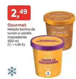 Suma Supermercados Gourmet - helado tarrina de turron o vainilla macademia oferta