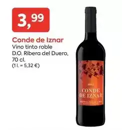 Suma Supermercados Conde de iznar - vino tinto roble d.o. ribera del duero oferta