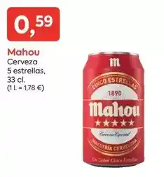 Suma Supermercados Mahou - cerveza 5 estrellas oferta