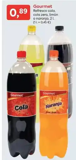 Suma Supermercados Gourmet - refresc cola, cola zero, limón o naranja oferta