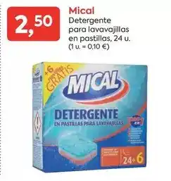 Suma Supermercados Mical - detergente para lavavajillas en pastillas oferta