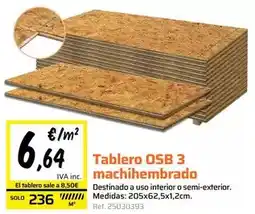 Obramat Solo - tablero osb 3 machinembrado oferta