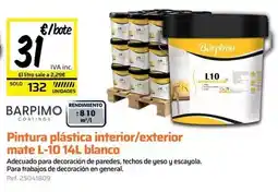 Obramat Barpimo - pintura plastica interior/exterior mate oferta