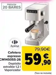Carrefour Carrefour home - cafetera espresso hcm1450ss-26 oferta