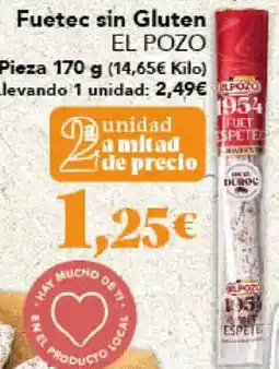 Gadis EL POZO Fuetec sin Gluten oferta
