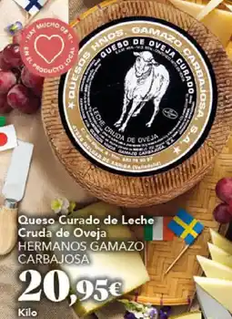 Gadis HERMANOS GAMAZO CARBAJOSA Queso Curado de Leche Cruda de Oveja oferta