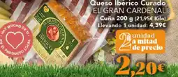 Gadis EL GRAN CARDENAL Queso Ibérico Curado oferta