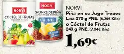 Gadis NORVI Piña en su Jugo Trozos o Cóctel de Frutas oferta